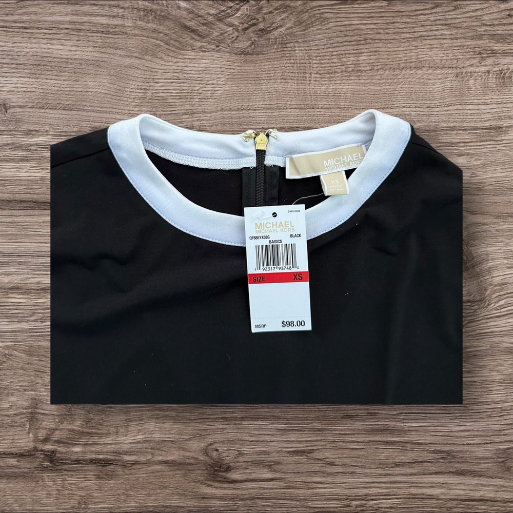 Michael Kors Black Dress with White Collar